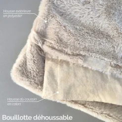 Bouillotte, coussin chauffant 45 x 30 cm pour le dos ou autres parties du corps - Cosy - Beige - Vivezen