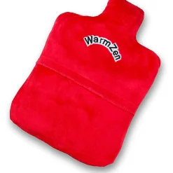 Bouillotte naturelle graines de lin Polaire rouge Chaud ou Froid Soulage Lavable 30 C