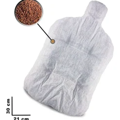 Bouillotte naturelle graines de lin Polaire rouge Chaud ou Froid Soulage Lavable 30 C