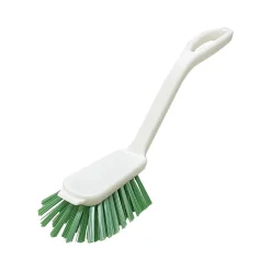 Brosse à vaisselle poils rigides blanc l.6cm