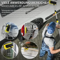 Brosse de Lavage Auto avec Manche Télescopique, Réglable de 130 à 300 cm