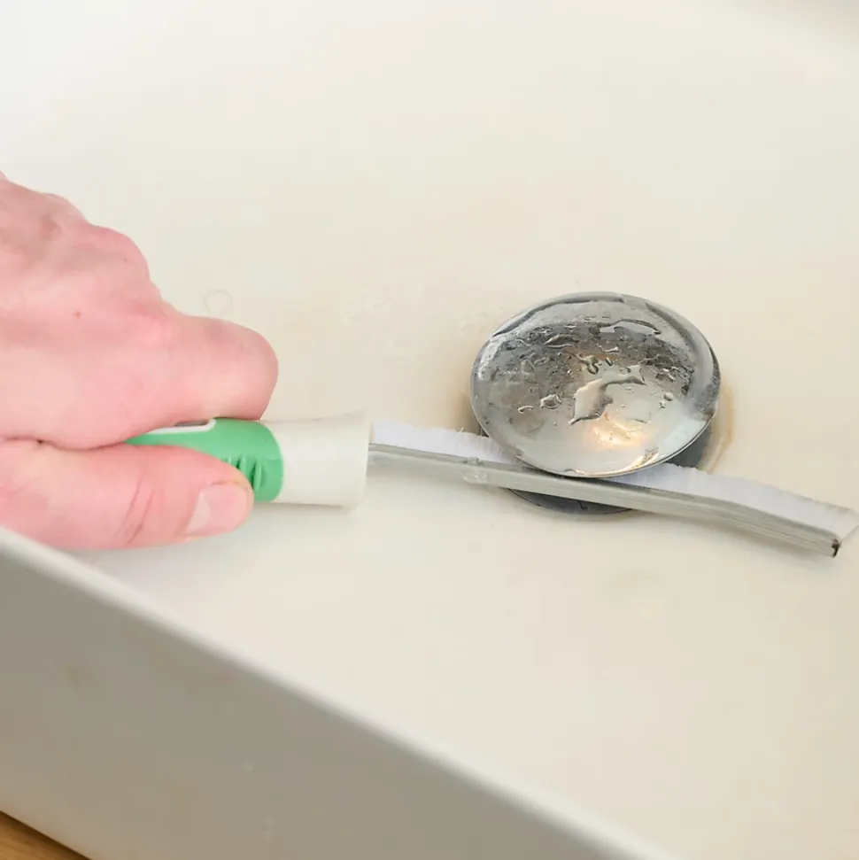 Brosse joints carrelage poils rigide GoodHome blanc l.2.5 cm