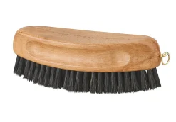 Brosse navette en soie noir manche bois Gerlon