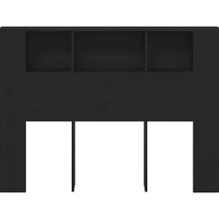 Cabinet de Tête de Lit Chêne noir 120 x 18.5 x 102.5 cm vidaXL