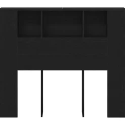 Cabinet de Tête de Lit Chêne noir 120 x 18.5 x 102.5 cm vidaXL