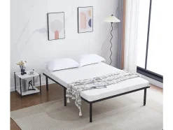 Cadre à lattes + pieds pour matelas 140 x 190 cm - 26 lattes