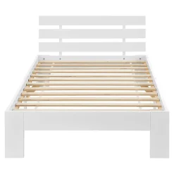 Cadre de Lit Design 90 x 200 cm Blanc en.casa