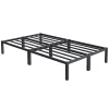 Cadre de lit en acier sommier à lattes anthracite chambre à coucher 120 x 200 cm