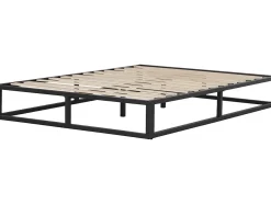 Cadre de lit en métal 140 x 190 cm - Noir