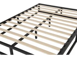 Cadre de lit en métal 160 x 200 cm - Noir