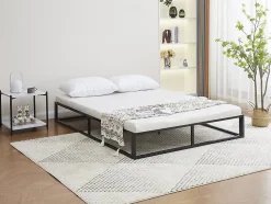 Cadre de lit en métal 160 x 200 cm - Noir