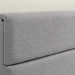 Cadre de lit plateforme Aroma capitonné 30 cm, 150x190 cm, Gris clair