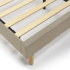 Cadre de lit plateforme Aroma capitonné 30 cm, 150x190 cm, Beige