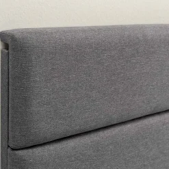 Cadre de lit plateforme Aroma capitonné 30 cm, 90x190 cm, Gris foncé