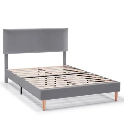 Cadre de lit rembourré Lauren 30 cm, 140 x 190 cm, Gris foncé