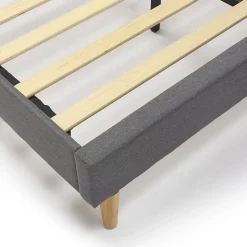 Cadre de lit rembourré Lauren 30 cm, 90 x 190 cm, Gris foncé