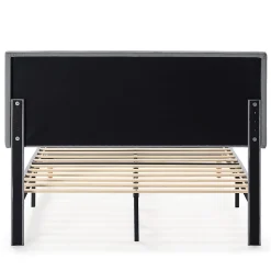 Cadre de lit rembourré Lauren 30 cm, 90 x 190 cm, Gris clair