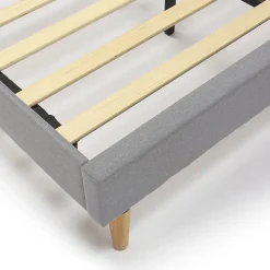 Cadre de lit rembourré Lauren 30 cm, 90 x 190 cm, Gris clair