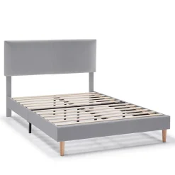 Cadre de lit rembourré Lauren 30 cm, 150 x 190 cm, Gris clair