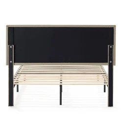 Cadre de lit rembourré Rosi 30 cm, 90x190 cm, Beige