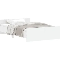 Cadre de lit sans matelas blanc 120x190 cm
