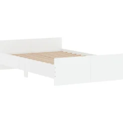 Cadre de lit sans matelas blanc 120x190 cm