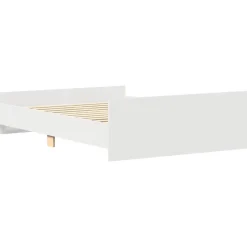 Cadre de lit sans matelas blanc 120x190 cm