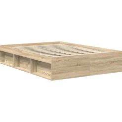 Cadre de lit sans matelas chêne sonoma 120x190 cm
