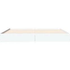 Cadre de lit sans matelas blanc 160x200 cm bois d ingénierie