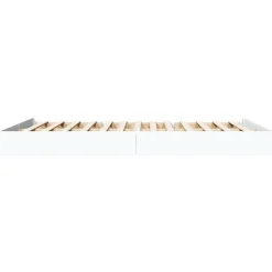 Cadre de lit sans matelas blanc 160x200 cm bois d ingénierie