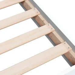 Cadre de lit sans matelas blanc 160x200 cm bois d ingénierie