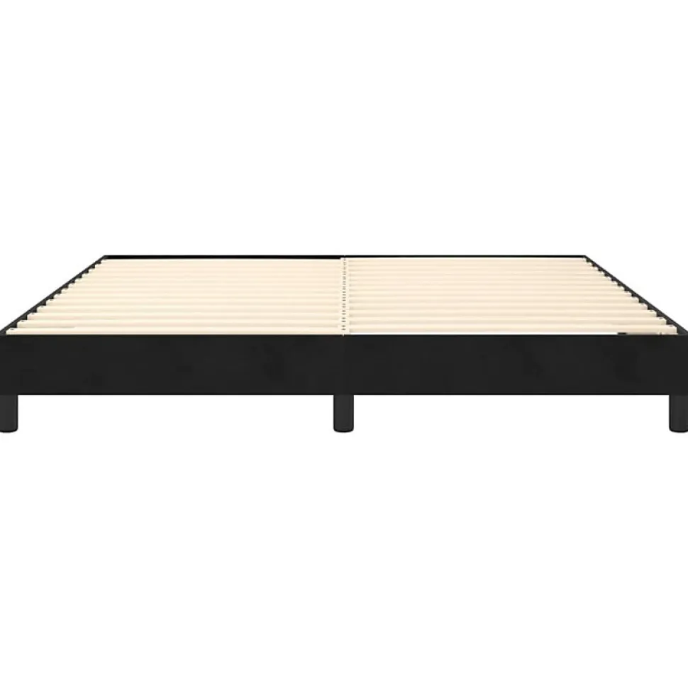 Cadre de lit sans matelas noir 180x200 cm velours
