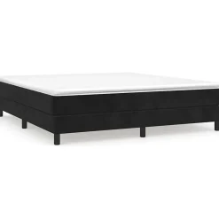 Cadre de lit sans matelas noir 180x200 cm velours