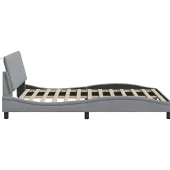 Cadre de lit sans matelas Hanko gris clair 120x200 cm tissu vidaXL