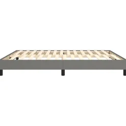 Cadre de lit sans matelas gris foncé 180x200 cm tissu