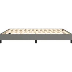 Cadre de lit sans matelas gris foncé 180x200 cm tissu
