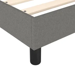 Cadre de lit sans matelas gris foncé 180x200 cm tissu