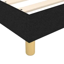 Cadre de lit sans matelas noir 180x200 cm tissu