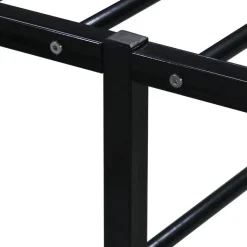 Cadre de lit sans matelas noir métal 160x200 cm