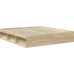 Cadre de lit sans matelas chêne sonoma 200x200 cm