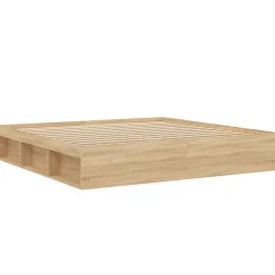 Cadre de lit sans matelas chêne sonoma 200x200 cm