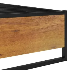 Cadre de lit sans matelas noir métal 160x200 cm