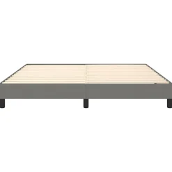 Cadre de lit sans matelas gris foncé 160x200 cm tissu