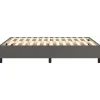 Cadre de lit sans matelas gris 140x190 cm similicuir
