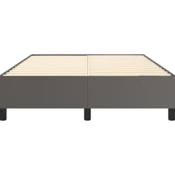 Cadre de lit sans matelas gris 140x190 cm similicuir