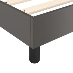 Cadre de lit sans matelas gris 140x190 cm similicuir