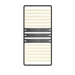 Cadre lattes 90x190 cm, 1x15 Lattes Peuplier Naturel