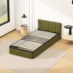 Cadre lattes 90x190 cm, 1x15 Lattes Peuplier Naturel