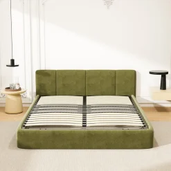 Cadre lattes 140x190 cm, 2x15 Lattes Peuplier Naturel