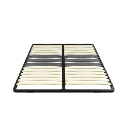 Cadre lattes 160x200 cm, 2x15 Lattes Peuplier Naturel